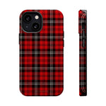 Funda para iPhone resistente a impactos con cuadros escoceses rojos | Compatibilidad con MagSafe