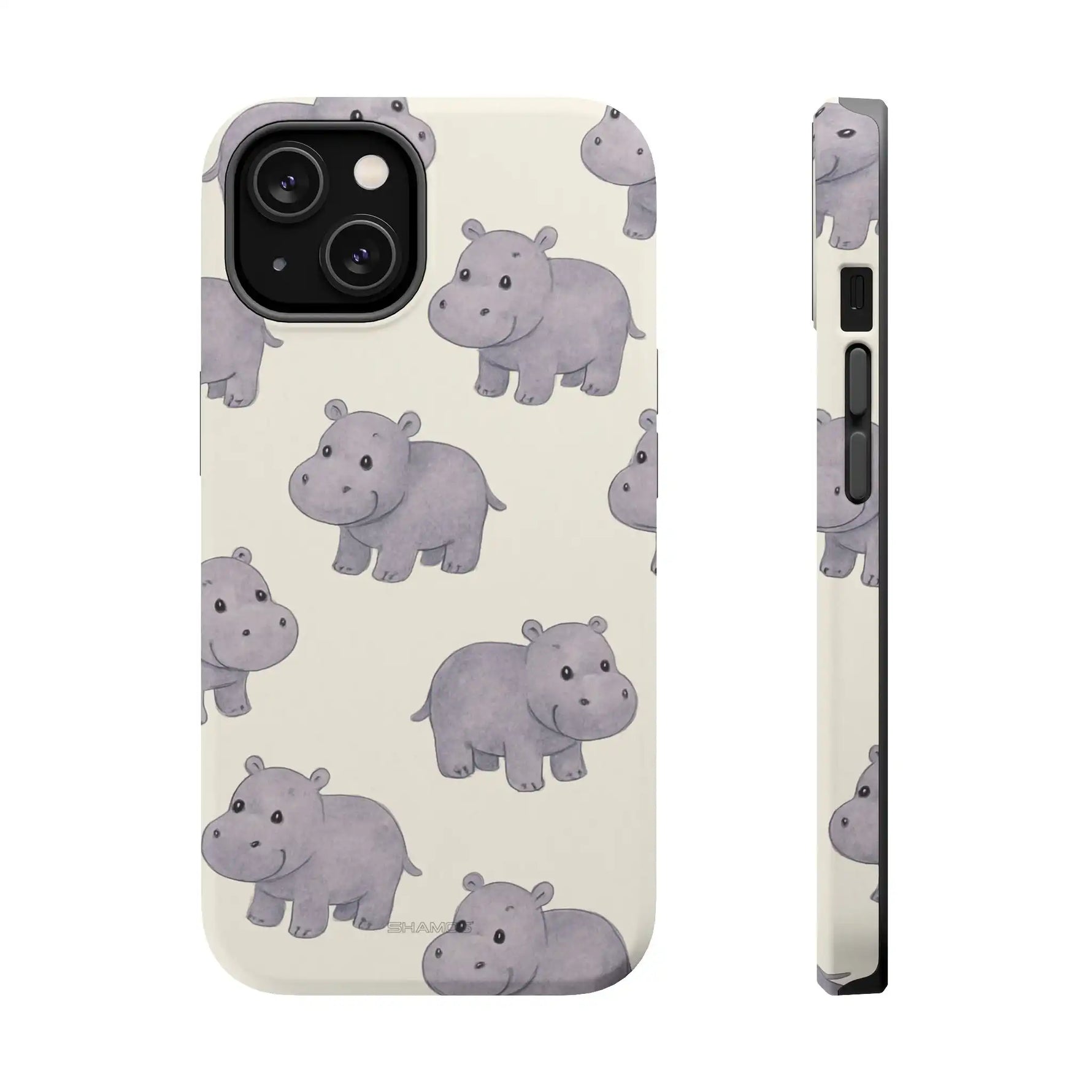 Cute Tiny Hippo Magnetic Impact-Resistant Phone Case