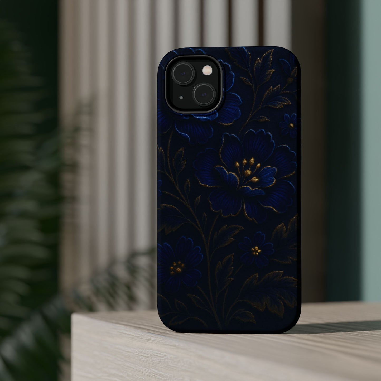 3D Velvet Night Flower iPhone Case | MagSafe