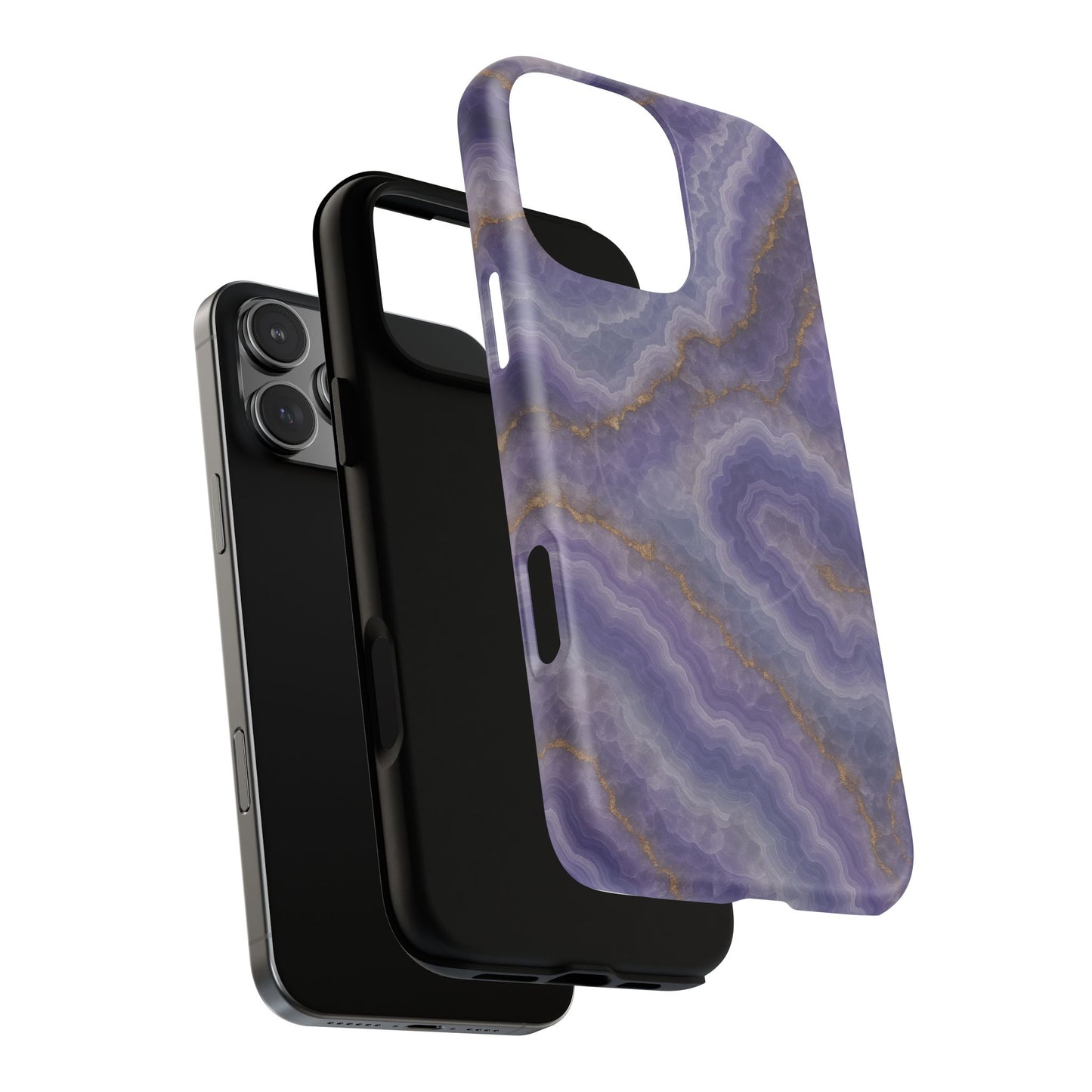 Purple Agate Marble iPhone Case with MagSafe