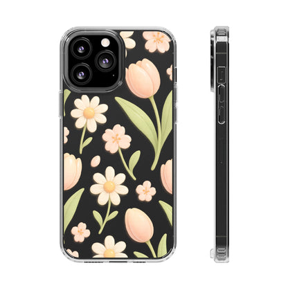 Floral Impact-Resistant Clear iPhone Case - Shamo's