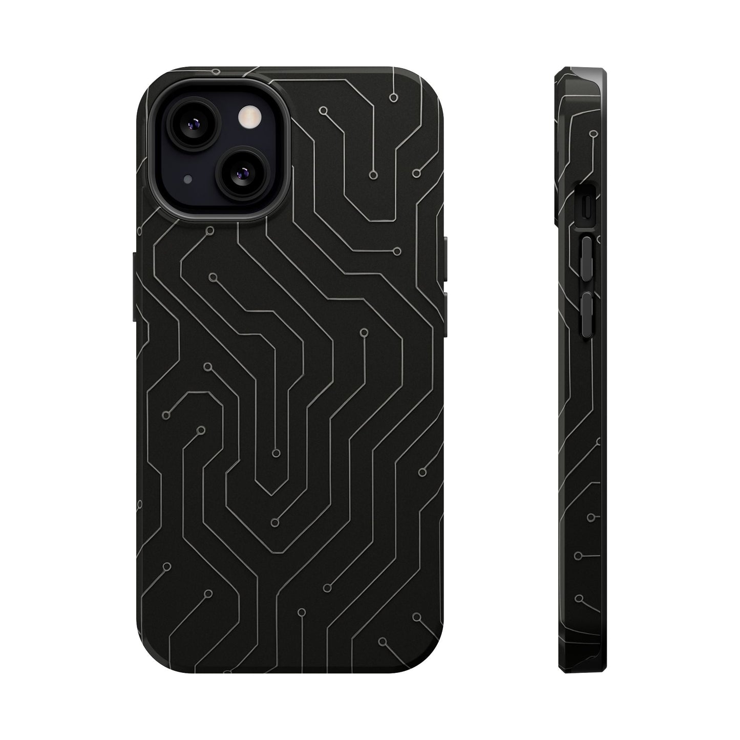 Black Circuit Board Design iPhone Case | MagSafe  Shamo's iPhone 13 / Glossy