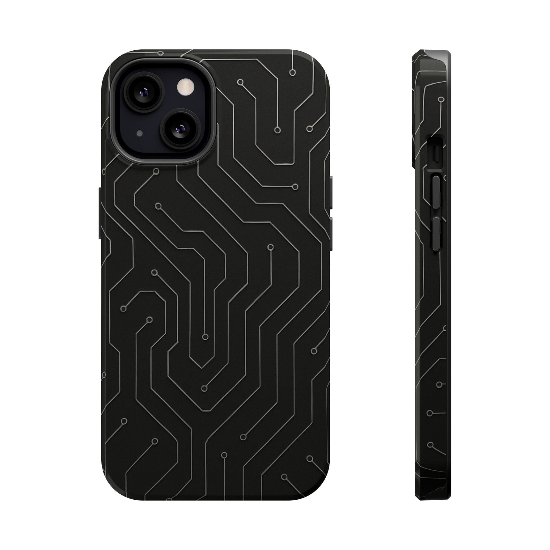 Black Circuit Board Design iPhone Case | MagSafe  Shamo's iPhone 13 / Glossy