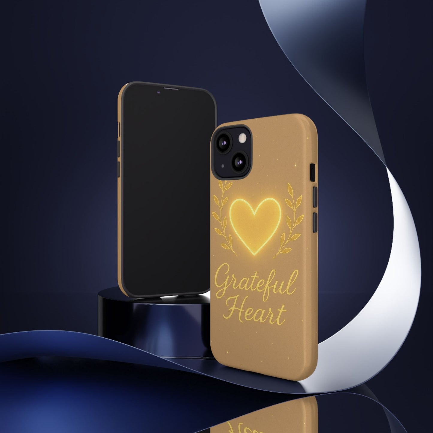 Grateful Heart iPhone Case — Warm Neon Heart