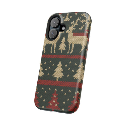 Holiday Reindeer Knit iPhone Case | compatible with MagSafe