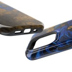 Blue Swirl & Burl Wood Impact iPhone Case | MagSafe compatible  Shamo's