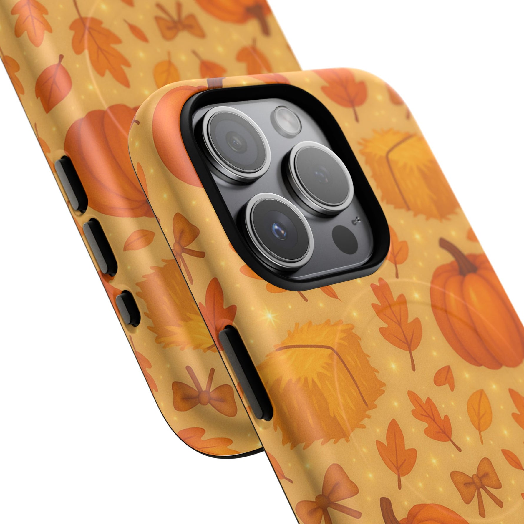 Autumn Harvest iPhone Case — Pumpkin & Haystack Fall with MagSafe - Shamo's