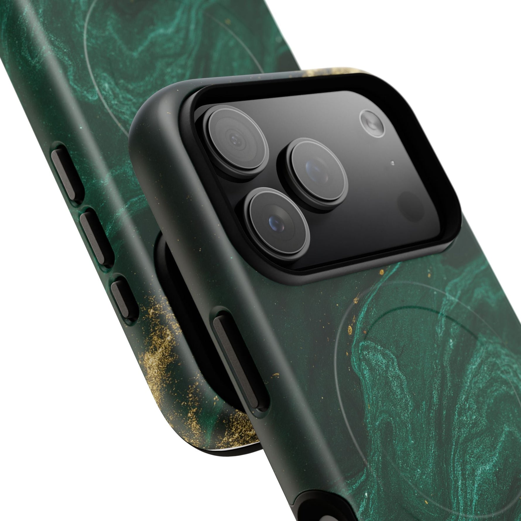 Emerald Marble with Gold Veins iPhone Case | with MagSafe  Shamo's