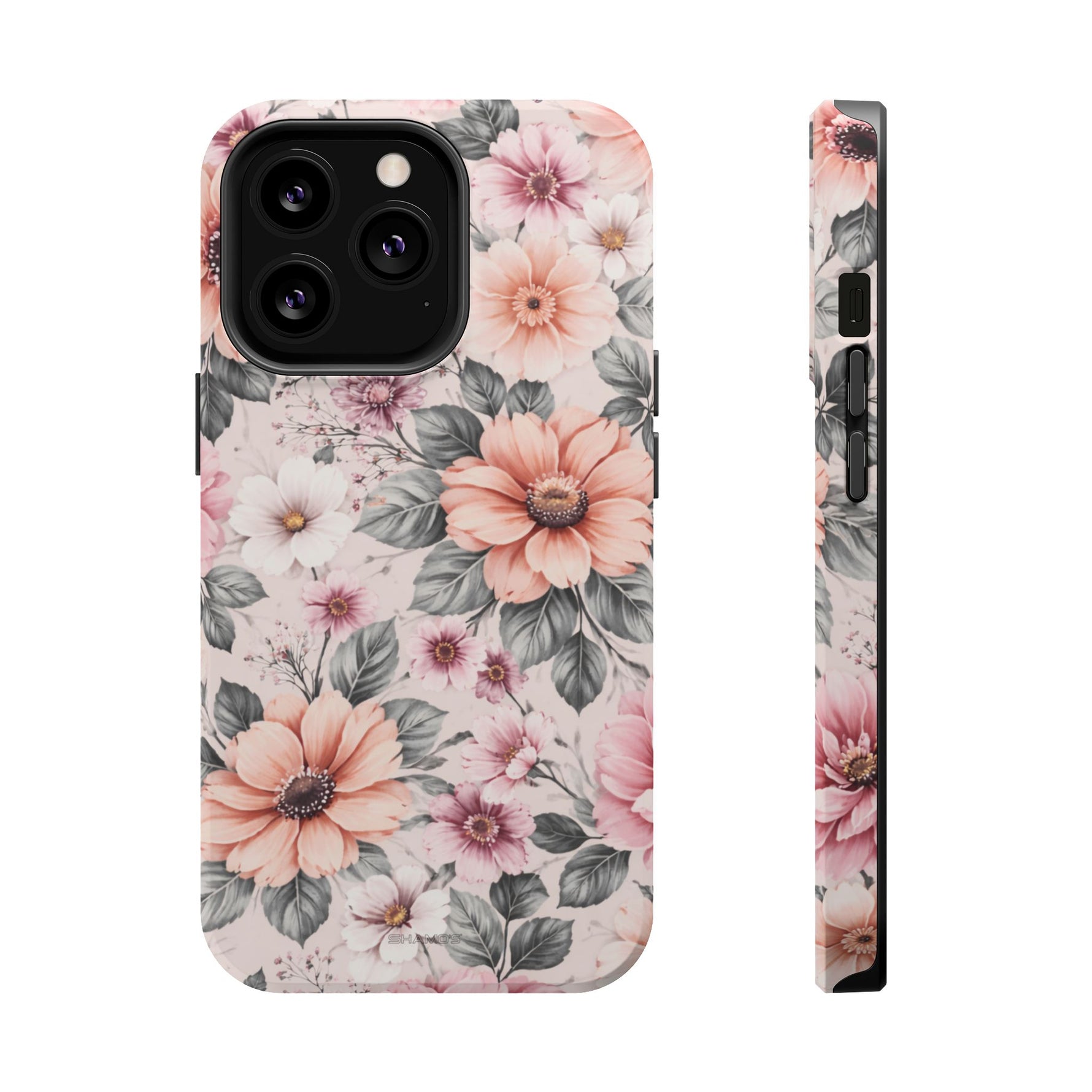 Floral Impact-Resistant Magnetic Phone Case