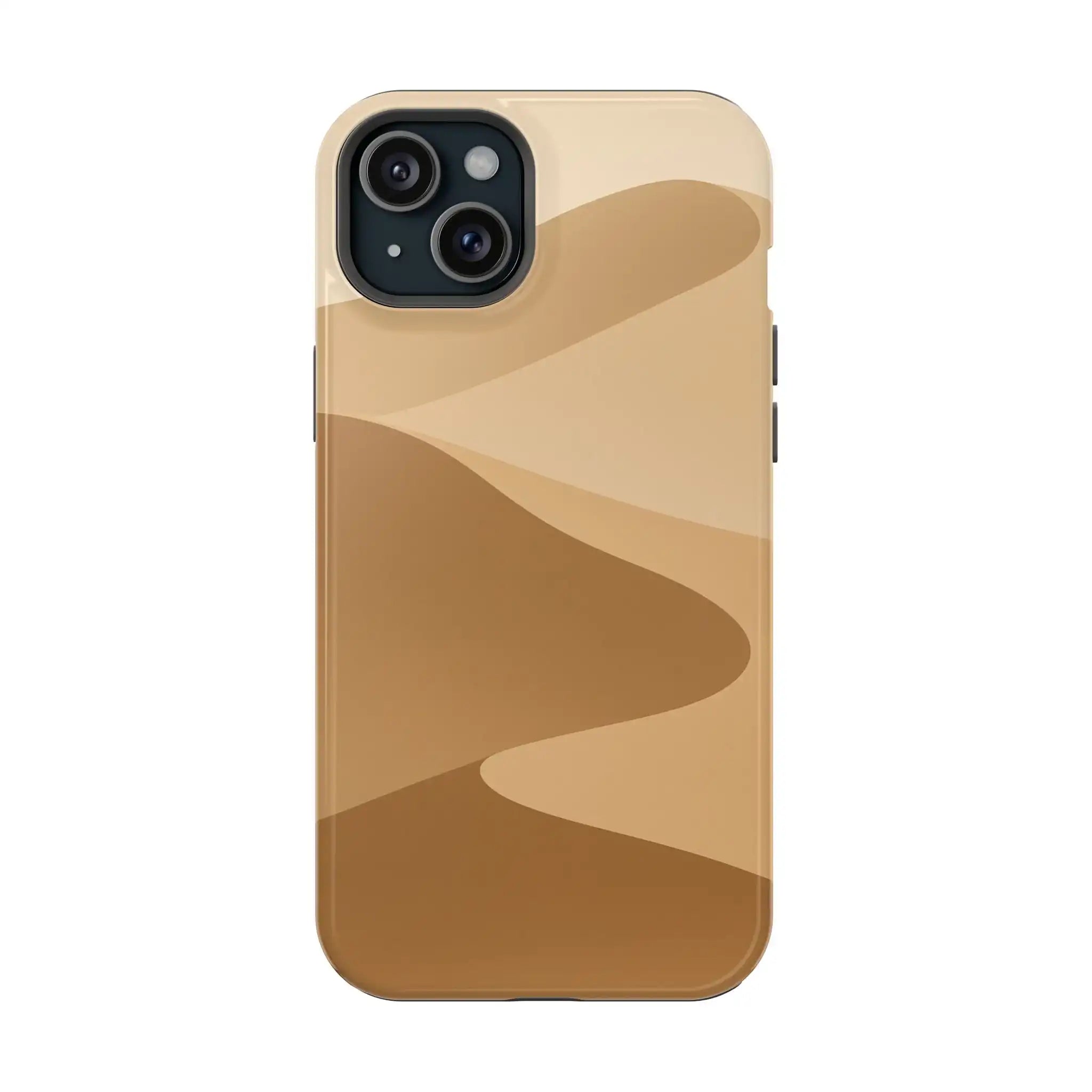 Neutral Desert Wave Design iPhone Case | MagSafe  Shamo's iPhone 15 Plus / Glossy