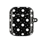 Polka Dot AirPod Case – Black & White Retro Spot Protective Cover