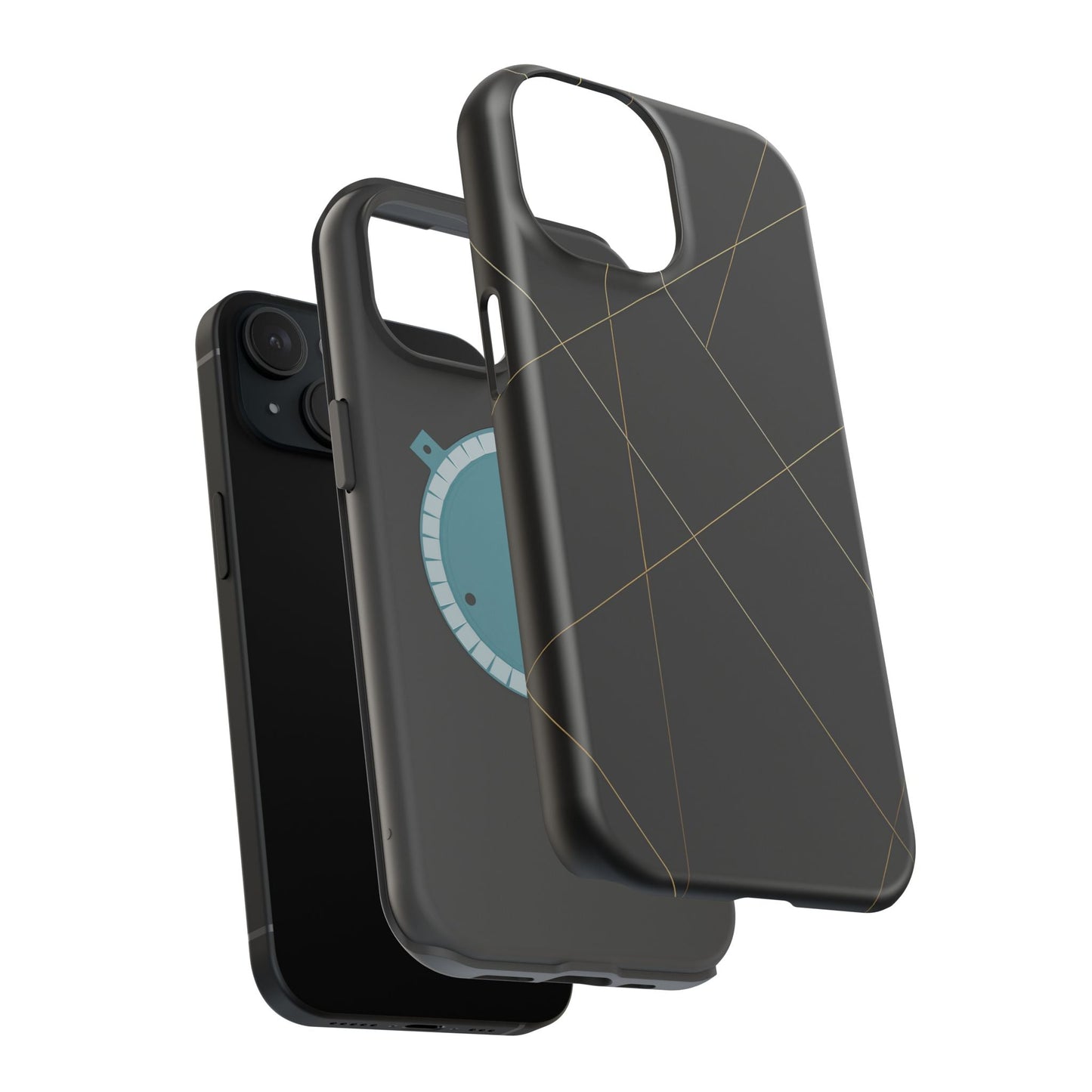 Black Geometric Design iPhone Case | MagSafe  Shamo's