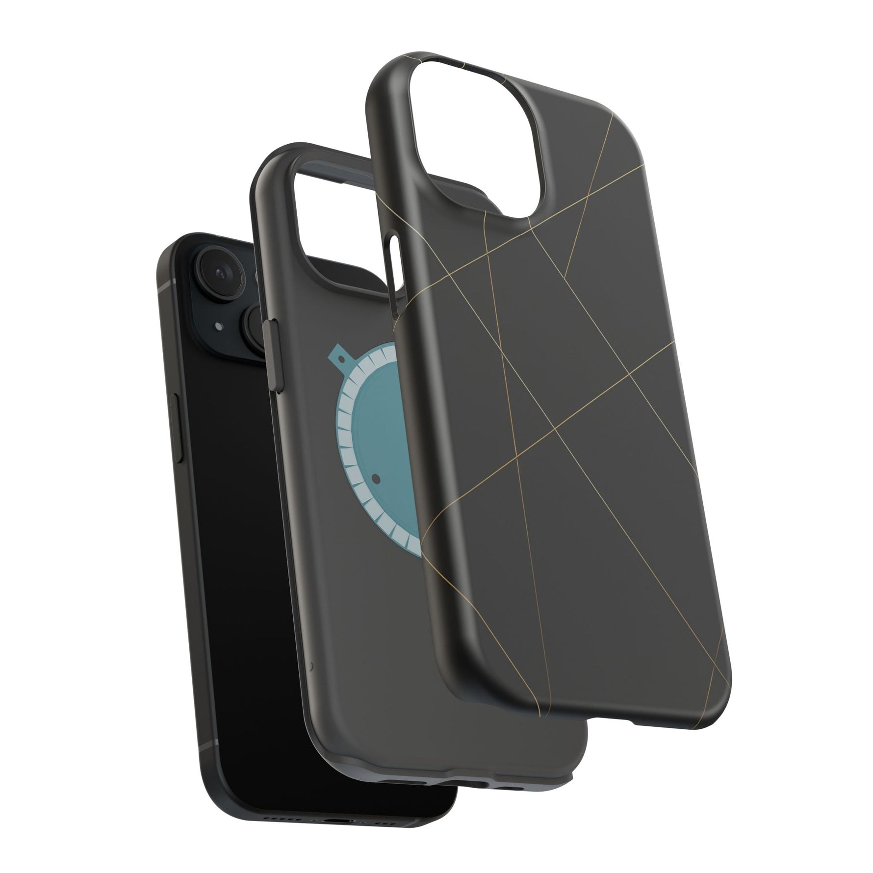 Black Geometric Design iPhone Case | MagSafe  Shamo's