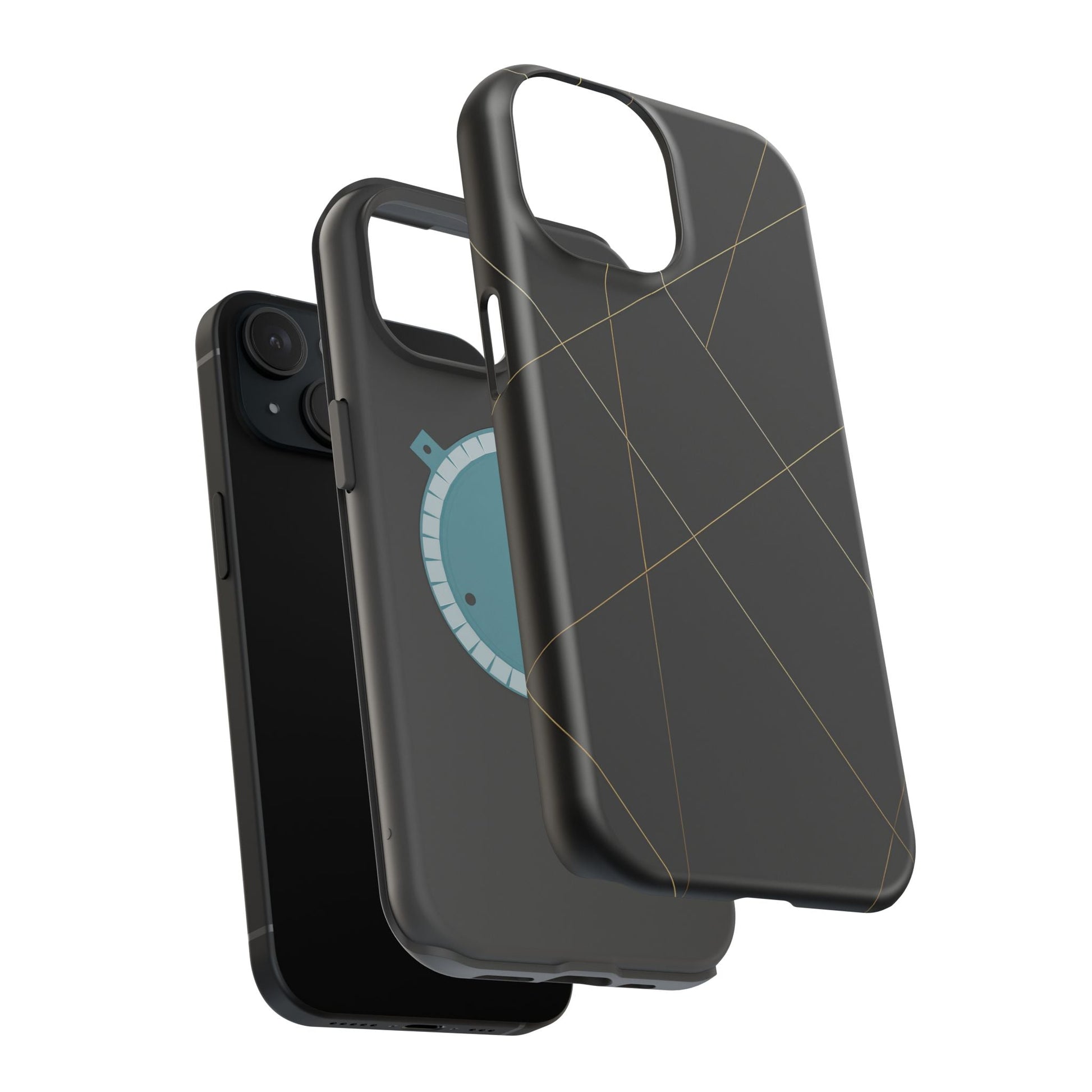 Black Geometric Design iPhone Case | MagSafe  Shamo's