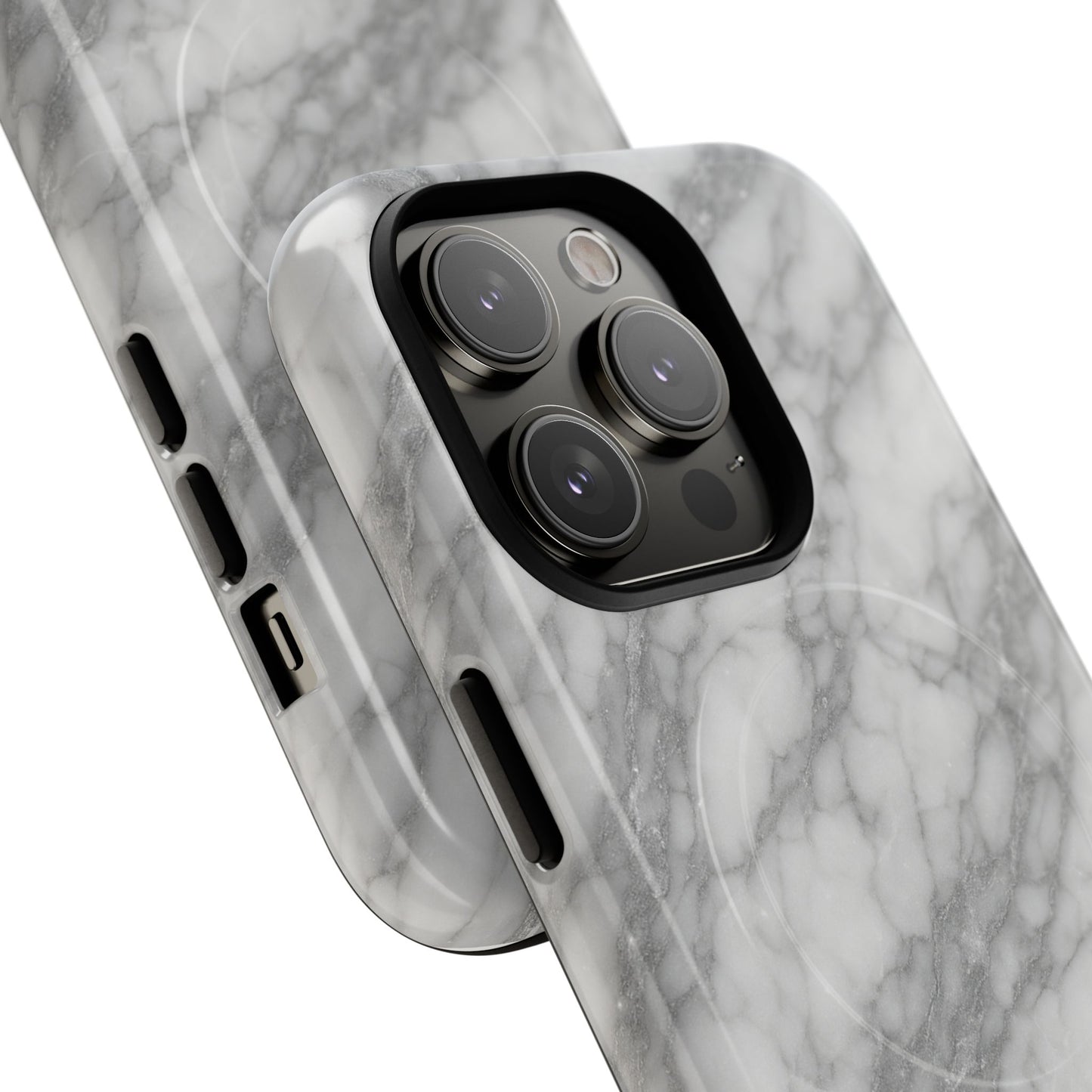 Silver Mist Marble iPhone Case with MagSafe