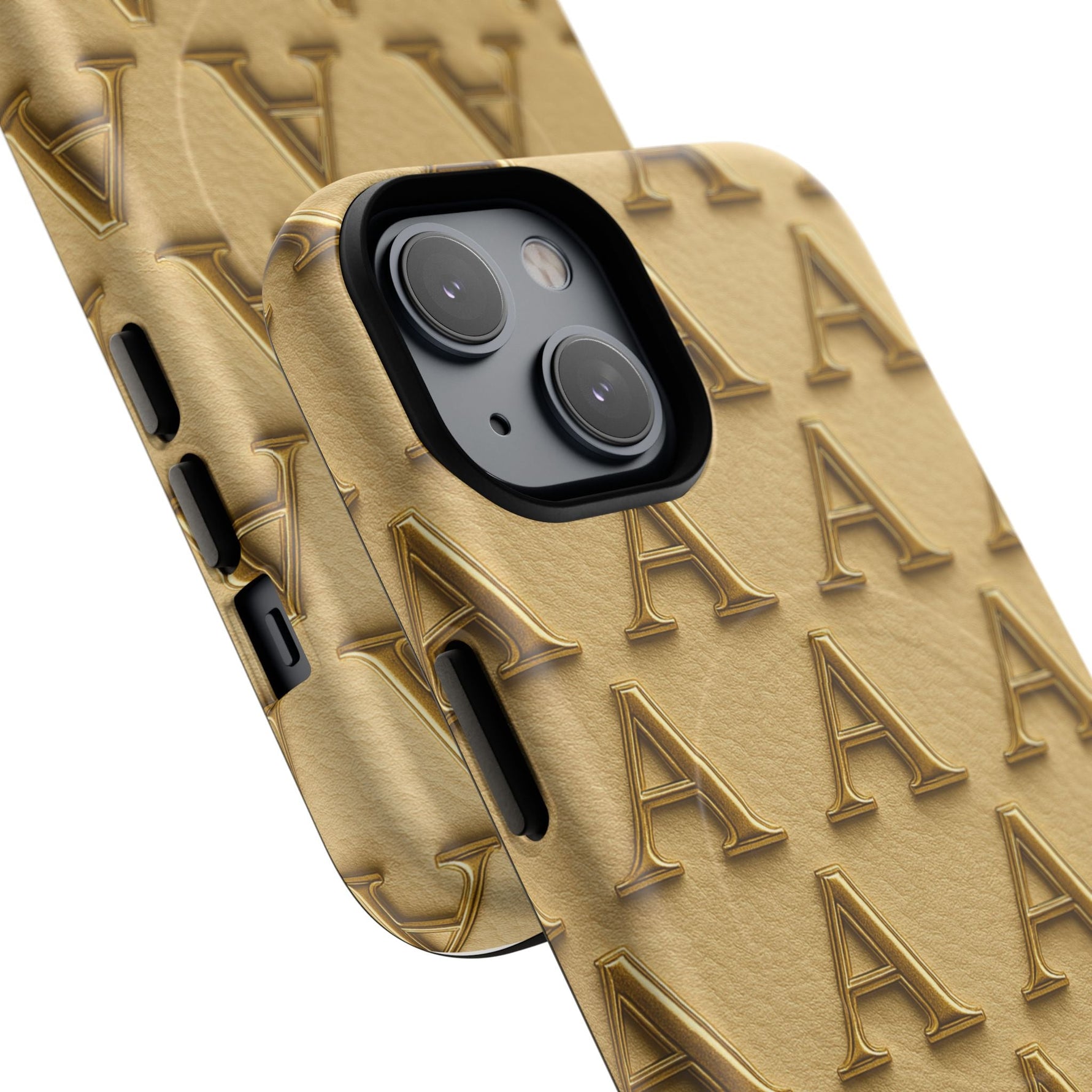 Gold Monogram 'A' iPhone Case with MagSafe  Shamo's