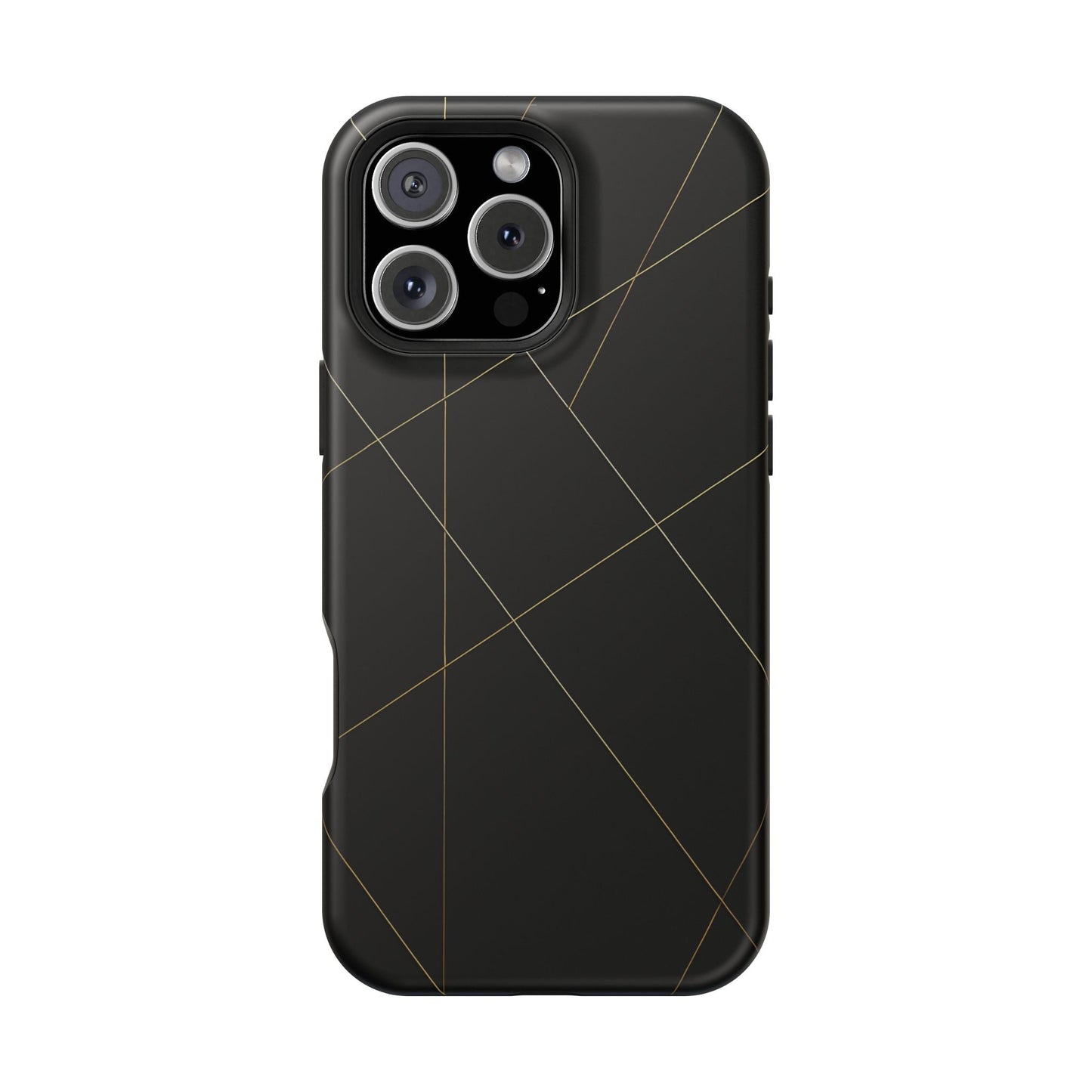 Black Geometric Design iPhone Case | MagSafe  Shamo's iPhone 16 Pro Max / Matte