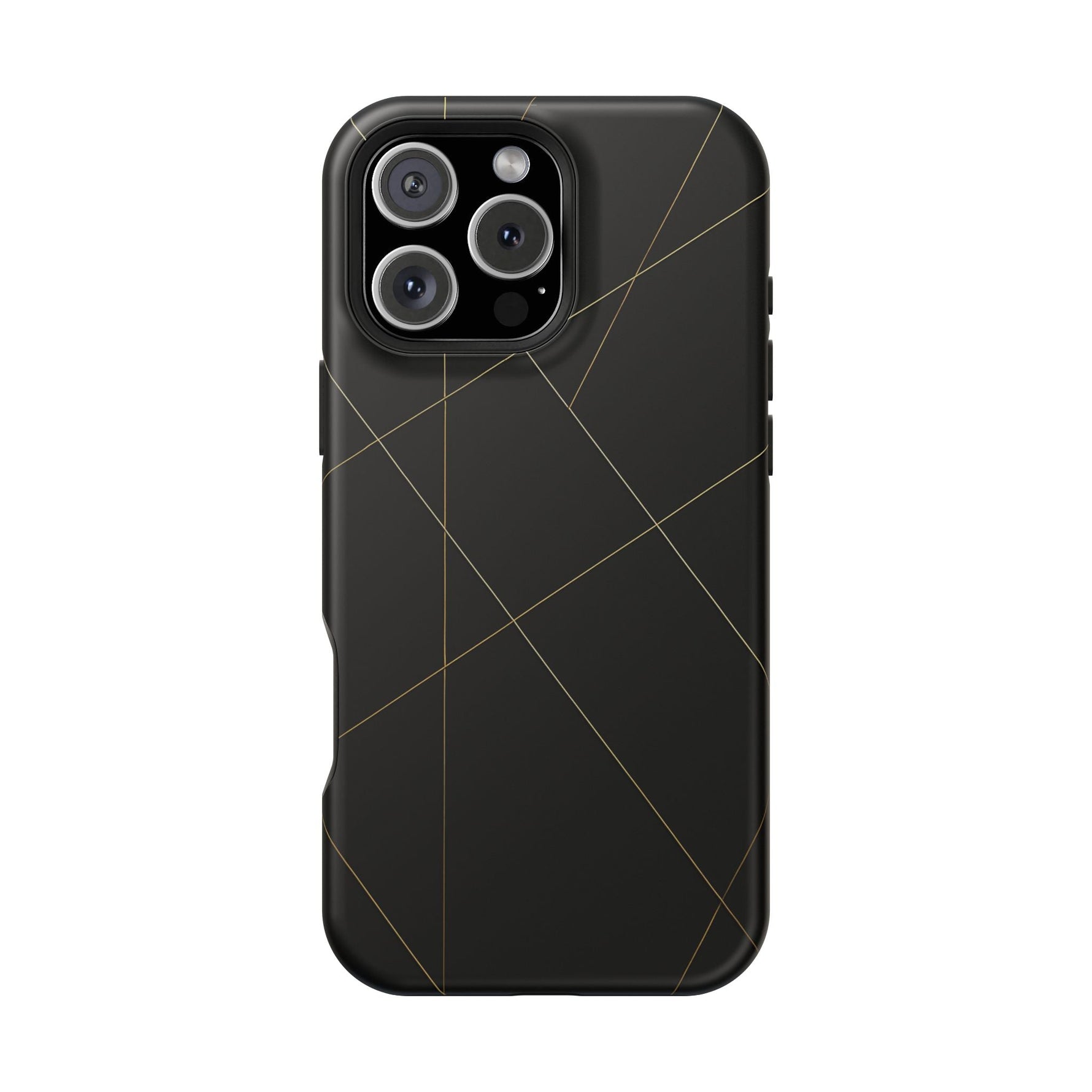 Black Geometric Design iPhone Case | MagSafe  Shamo's iPhone 16 Pro Max / Matte