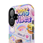 2016 Vibes Y2K Sticker Collage Magnetic Impact-Resistant iPhone Case with MagSafe Compatibility