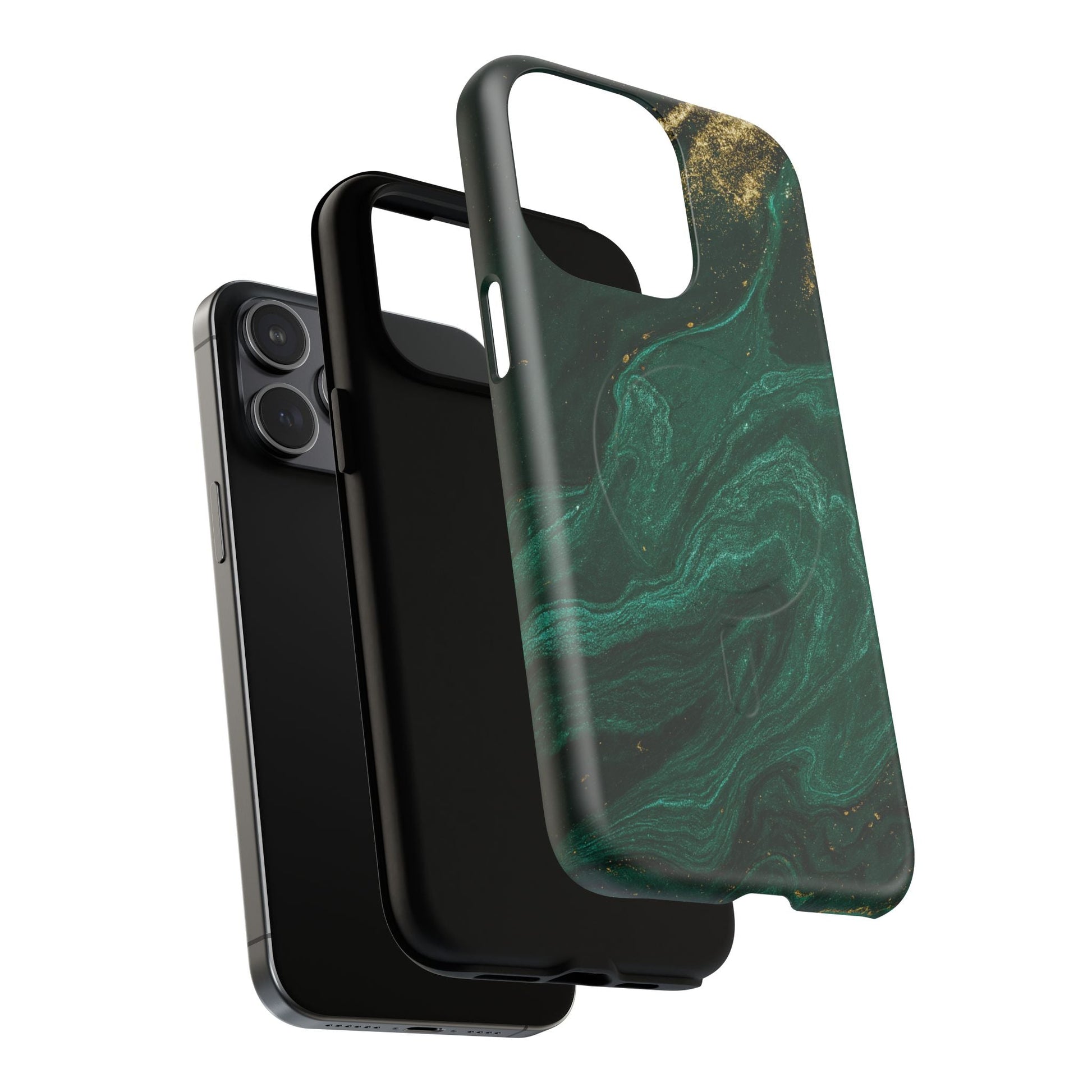 Emerald Marble with Gold Veins iPhone Case | with MagSafe  Shamo's