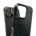 Dark Carbon Fiber Texture Magnetic Impact-Resistant iPhone Case | MagSafe compatible - iPhone 17 Pro Max / Glossy - Shamo's
