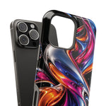 Liquid Aurora MagSafe Phone Case – Colorful Chrome-Effect Swirls | Glossy