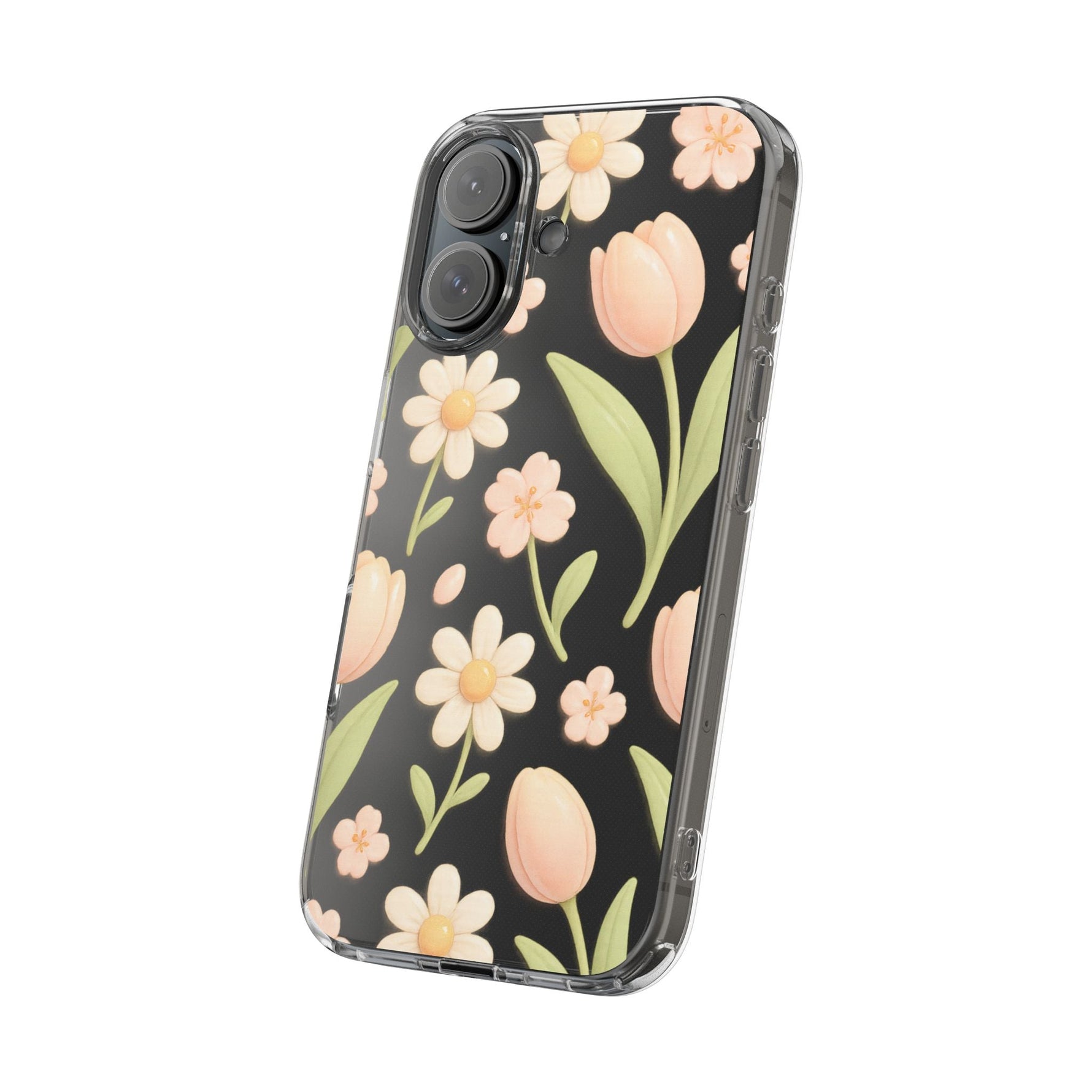Floral Impact-Resistant Clear iPhone Case  Shamo's
