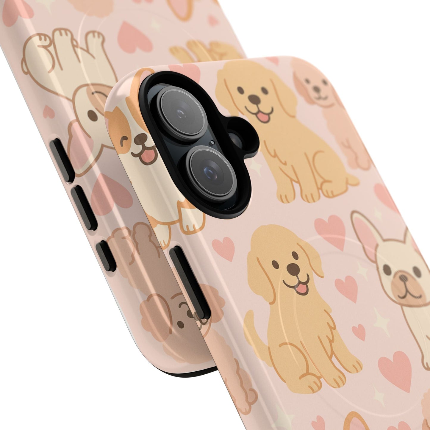 Puppies & Hearts iPhone Case compatible with MagSafe