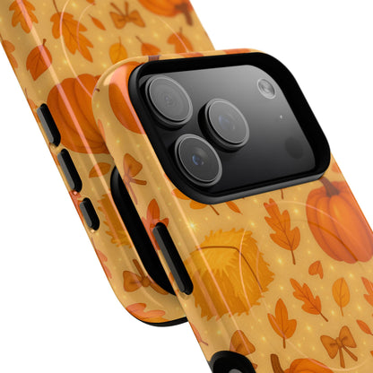Autumn Harvest iPhone Case — Pumpkin & Haystack Fall with MagSafe