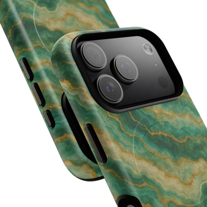 Green Marble iPhone Case with MagSafe