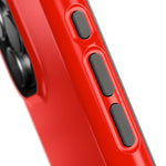 Electric Red Solid Color MagSafe Compatible Impact-Resistant iPhone Case | Slim Protective Cover