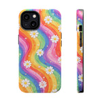 Rainbow Daisy Magnetic Impact-Resistant Phone Case with MagSafe Compatibility - iPhone 13 / Glossy - Shamo's