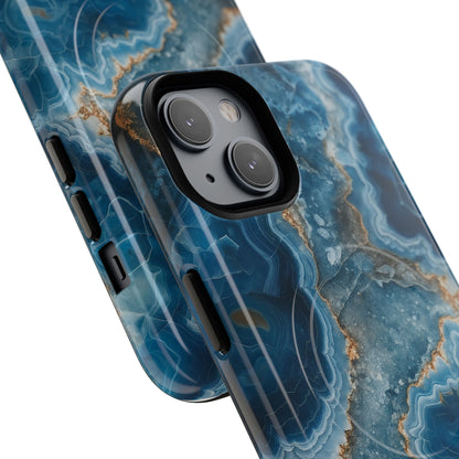 Blue Agate Marble iPhone Case —with MagSafe - Shamo's