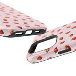Strawberry Pattern Magnetic Impact-Resistant Phone Case with MagSafe Compatibility