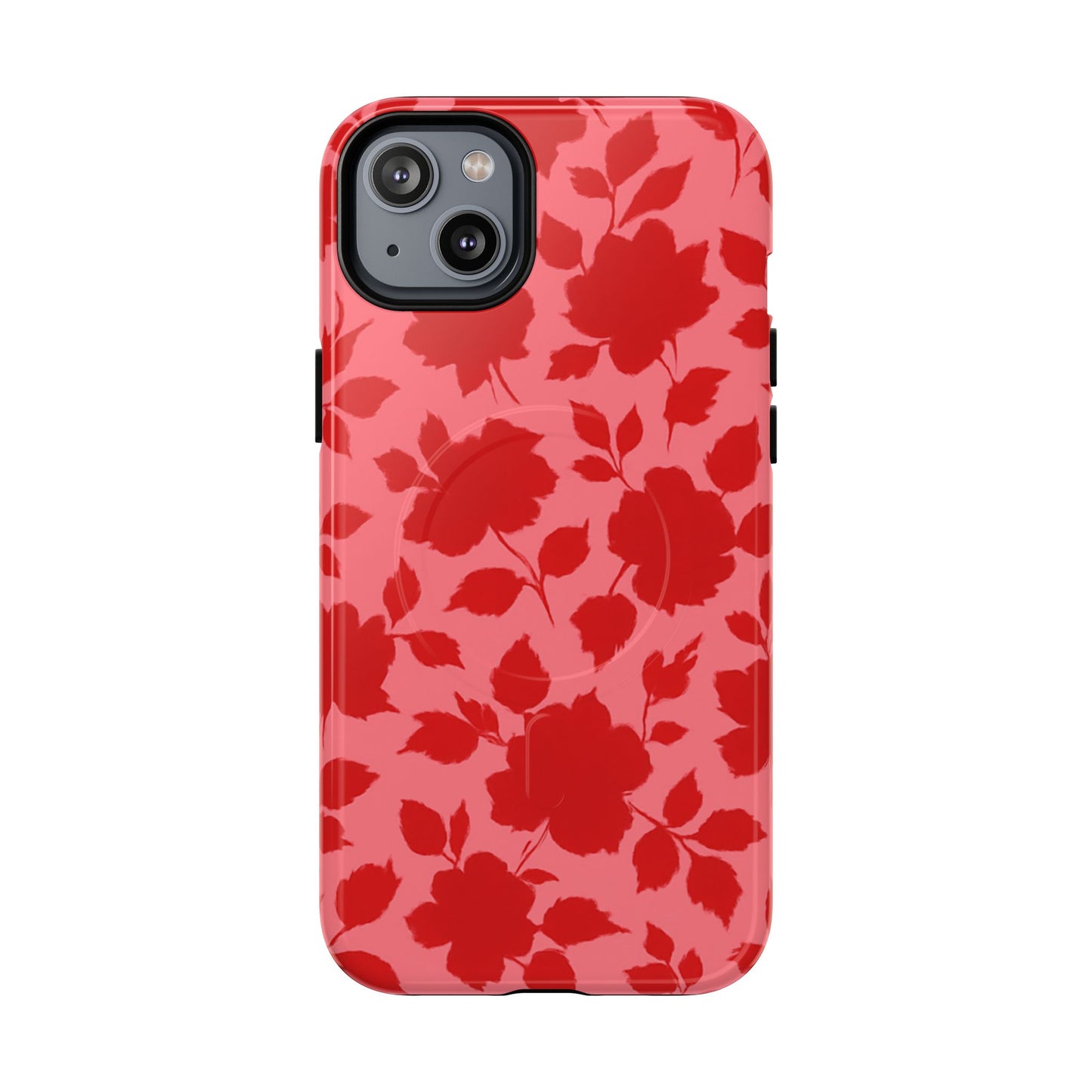 Red Floral Love iPhone Case (MagSafe compatible)