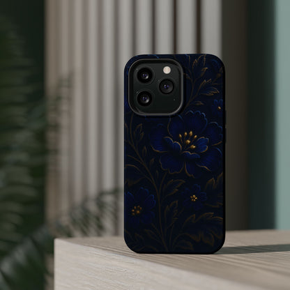 3D Velvet Night Flower iPhone Case | MagSafe