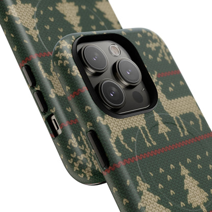 Holiday Knit Reindeer MagSafe Tough iPhone Case