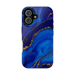 Blue Gold Marble Phone Case  Shamo's iPhone 16 / Glossy / Without gift packaging
