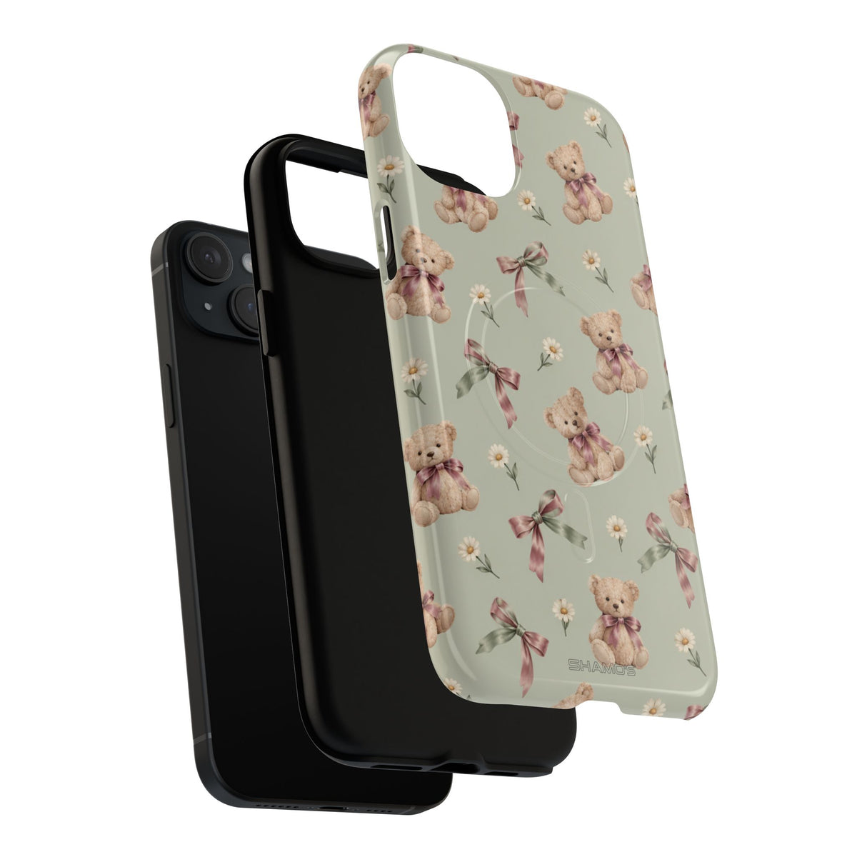 Funda para iPhone con lazo y osito de peluche con MagSafe