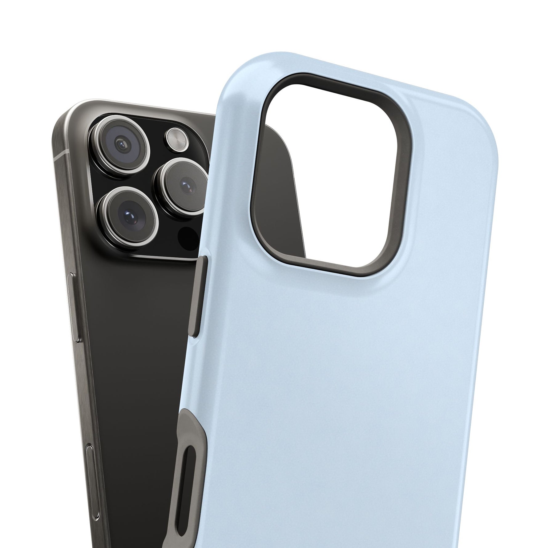 Cloud Blue Solid Color MagSafe Compatible Impact-Resistant iPhone Case