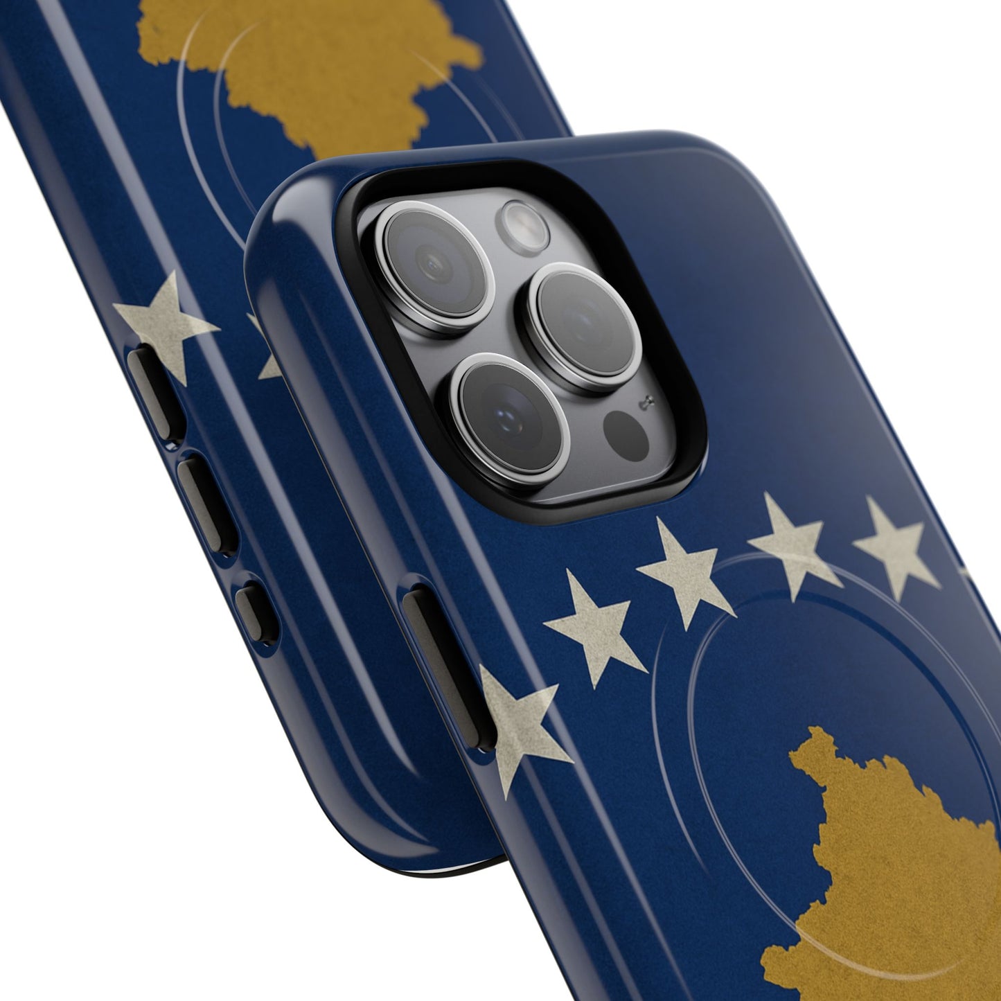Kosovo Flag Tough iPhone Case — Navy Blue Stars & Gold Map (MagSafe compatible)  Shamo's