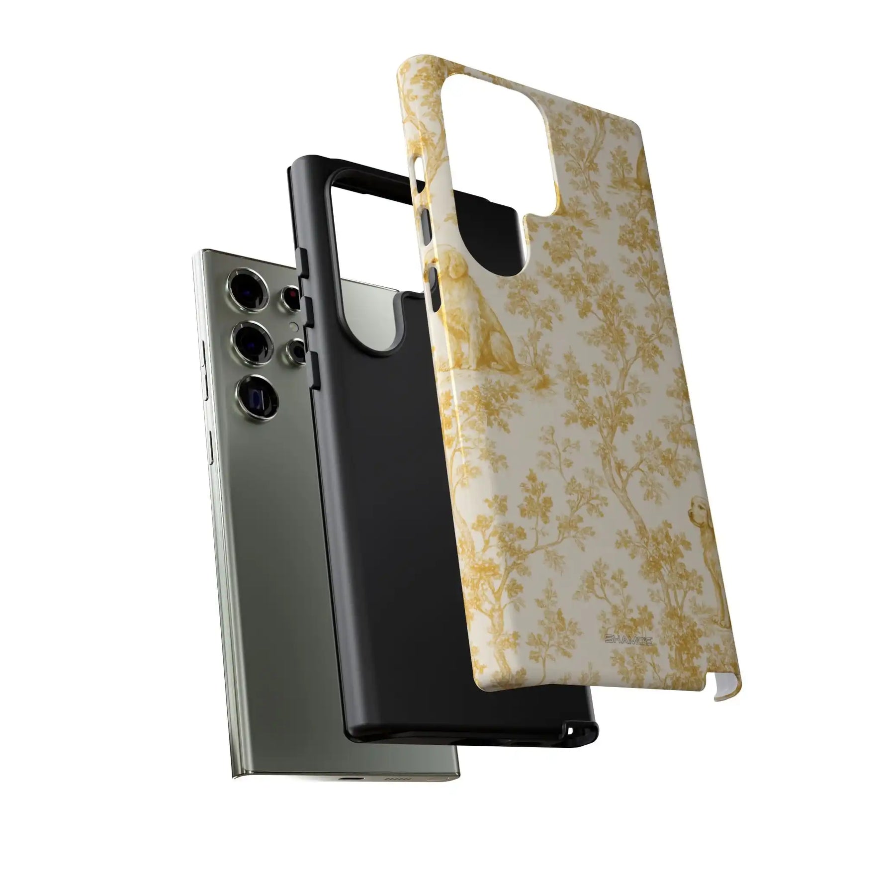 Golden Retriever Pattern Phone Case — Impact Resistant Tough Cases