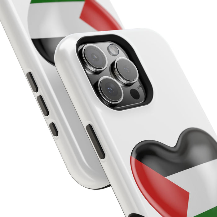 MagSafe Tough Cases with Palestinian flag in heart shape