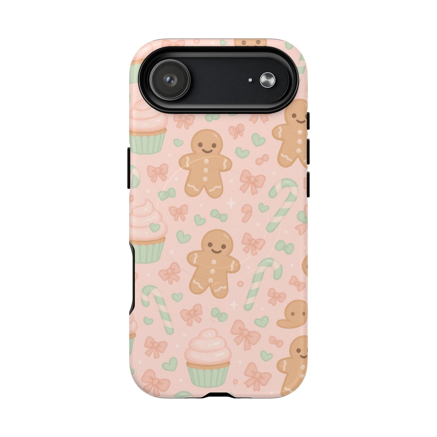 Gingerbread Candy Holiday Tough iPhone Case | compatible with MagSafe