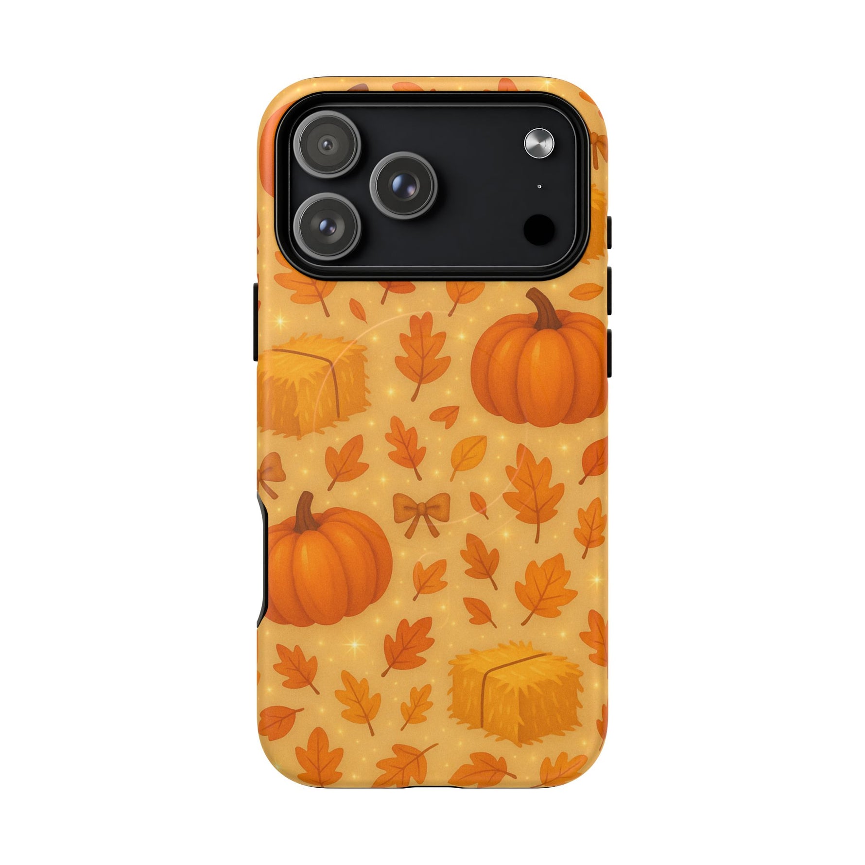 Autumn Harvest iPhone Case — Pumpkin & Haystack Fall with MagSafe - Shamo's