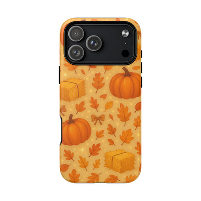 Autumn Harvest iPhone Case — Pumpkin & Haystack Fall with MagSafe - Shamo's