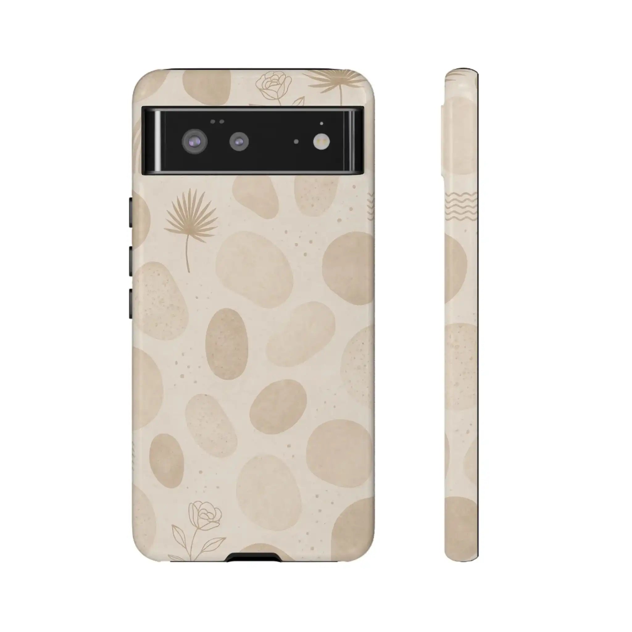 Neutral Pebble Pattern Tough iPhone Case  Shamo's Google Pixel 6 / Glossy