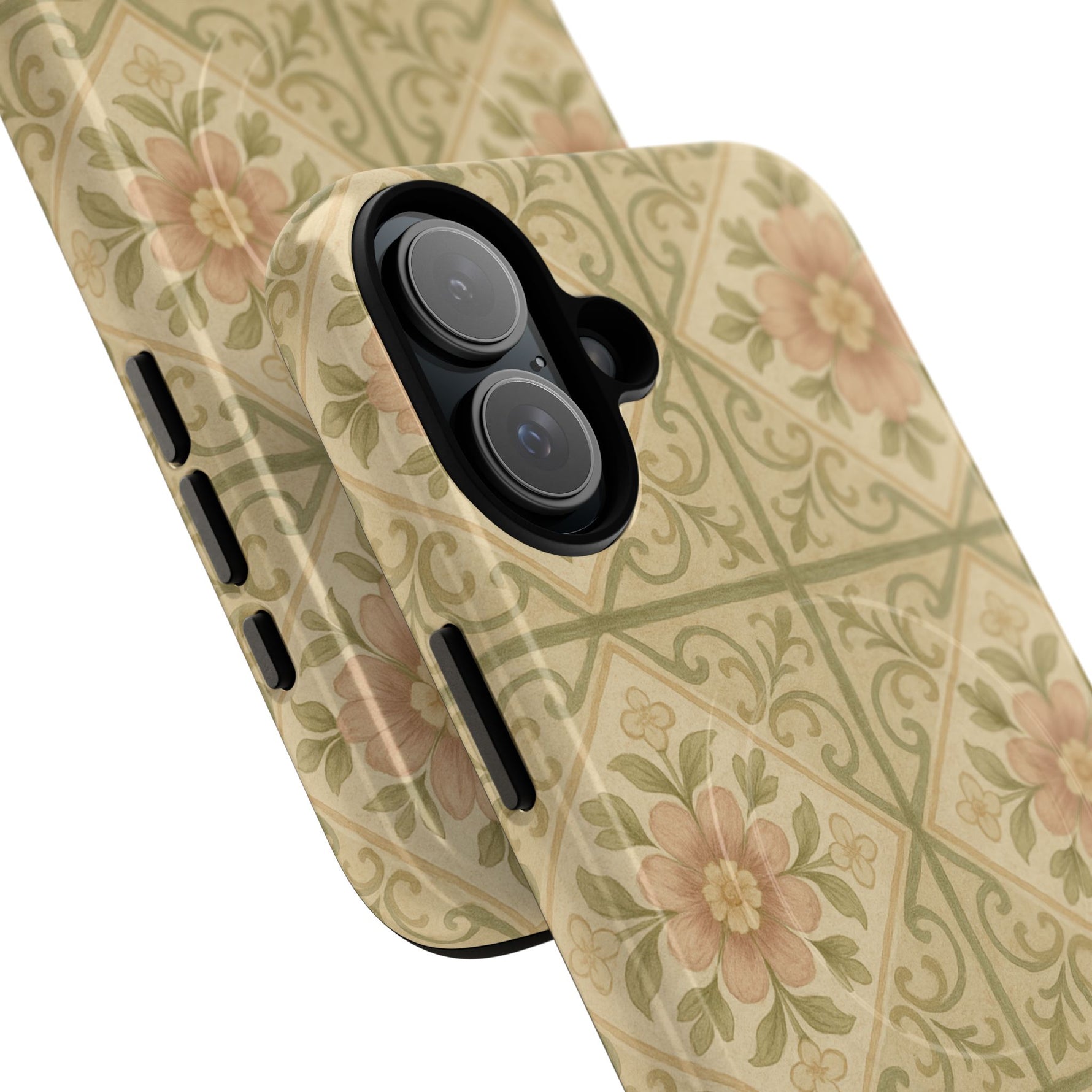 Vintage Rustic Foral Tiles iPhone Case | MagSafe - Shamo's