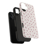 Rosebud Floral Tough iPhone Case — Pink Vintage Flower Protective Cover - iPhone 17 - Shamo's