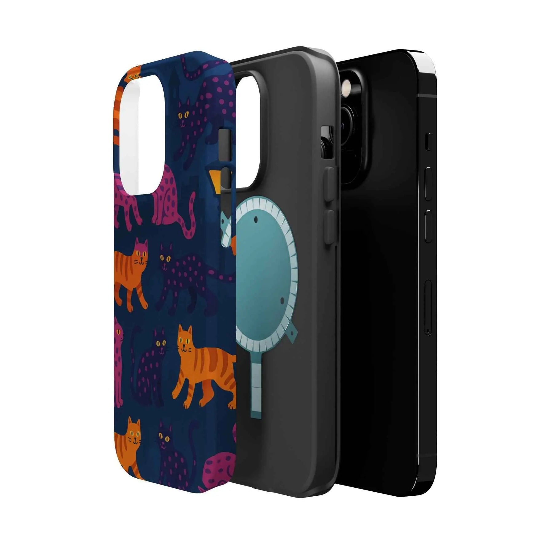 Colorful Cat Phone Case - MagSafe Impact-Resistant